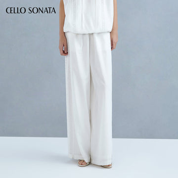 Lace panelled trouser