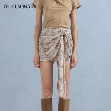 Printed Asymmetric Skirt