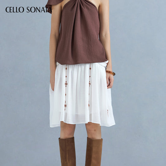 Boho embroidered skirt