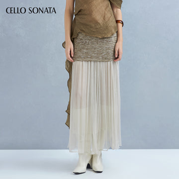 Knitted patchwork skirt