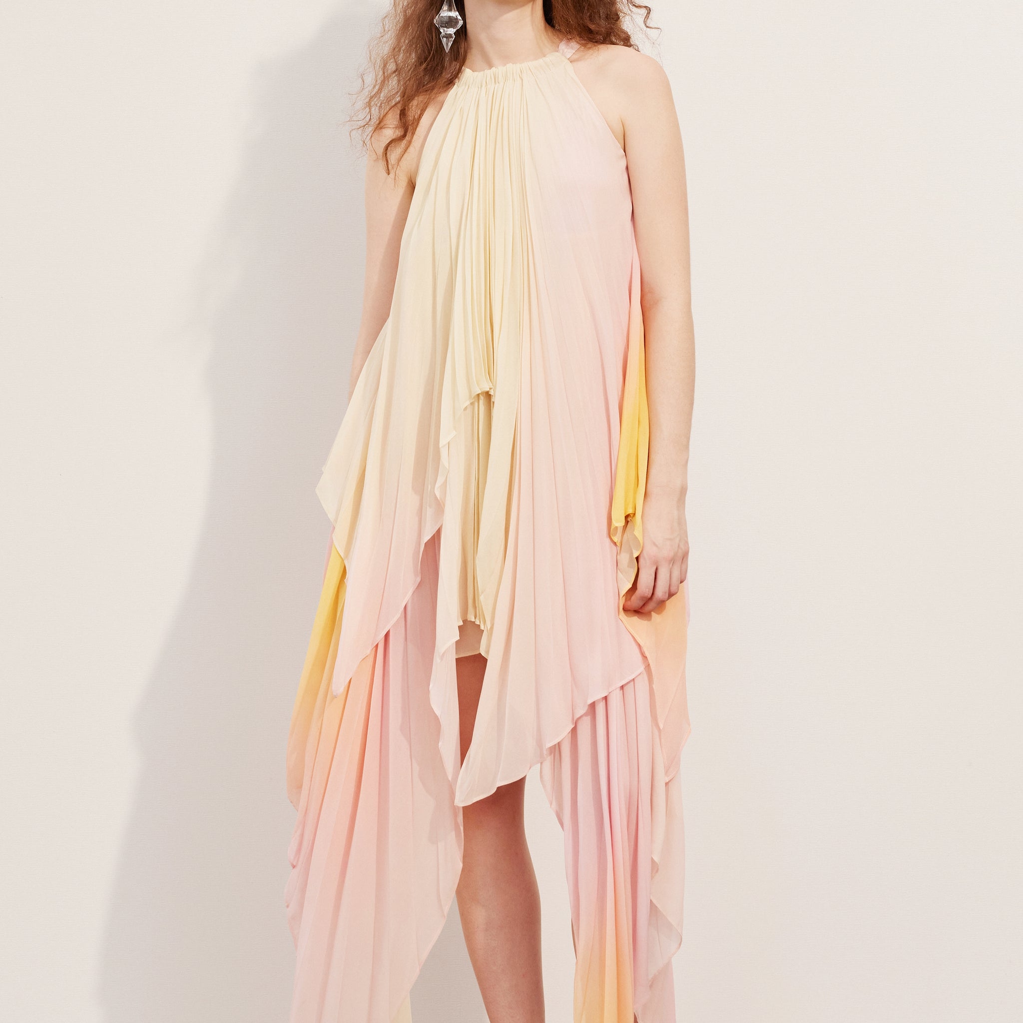 Sunflower Gradient Pleated Dress