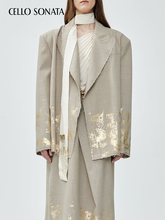 Gold-foiled Casual Suit