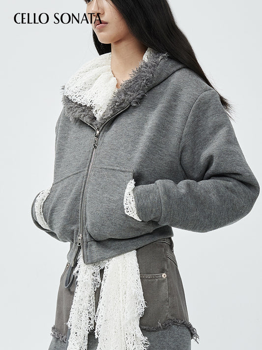 Two-sided Wear Sweatshirt Jacket