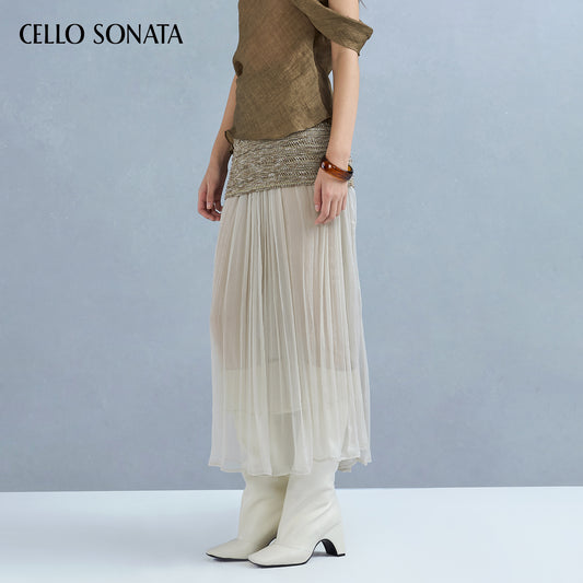 Knitted patchwork skirt
