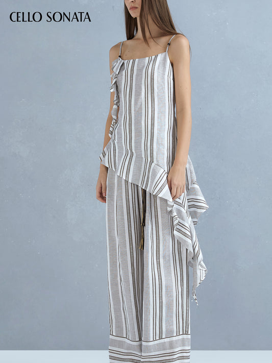 Hand-cut Linen Sleeveless Top