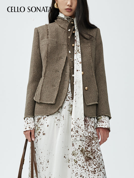 Brushed and Waist-cinched  Chanel Tweed Jacket