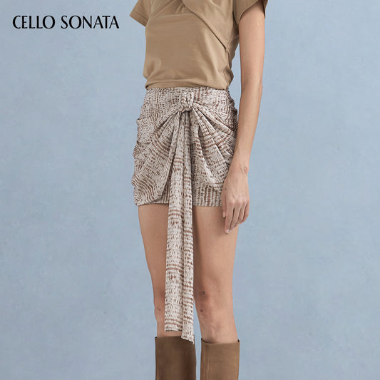 Printed Asymmetric Skirt