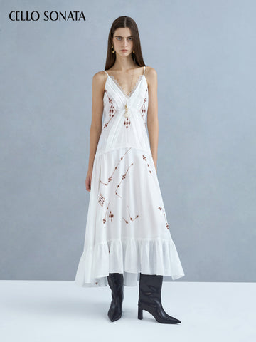 Boho embroidered dress
