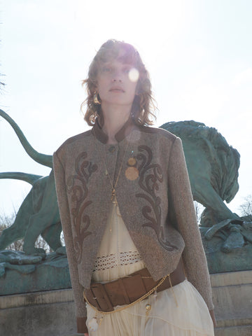 Original Laser Embroidered Patchwork Jacket