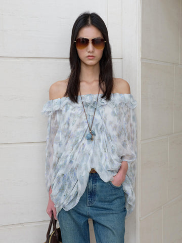 Printed Cape Top
