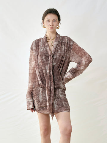 Snake Print Mini Dress