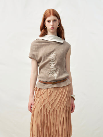 Cross-Stitch Asymmetrical Shoulder Top