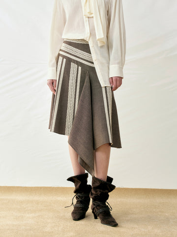 Wool Lace Trim Skirt