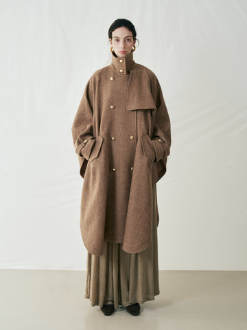 Stand Collar Cape Coat
