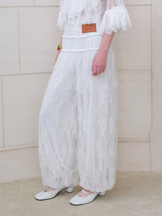 Twisted Lace Balloon Pants