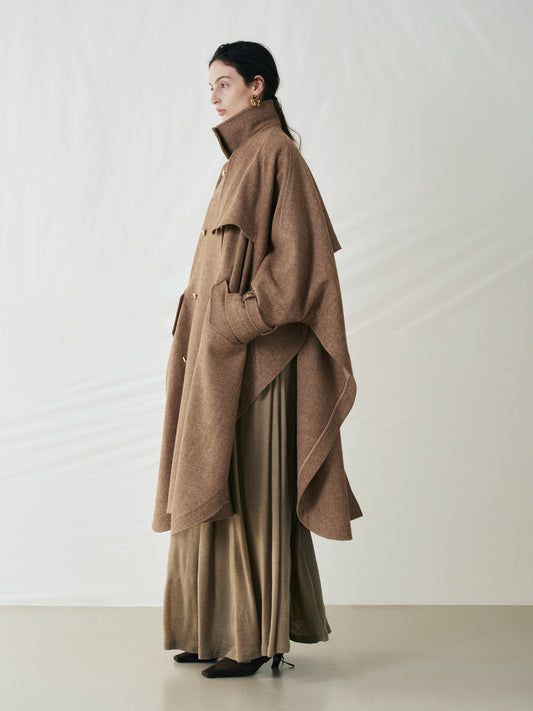 Stand Collar Cape Coat