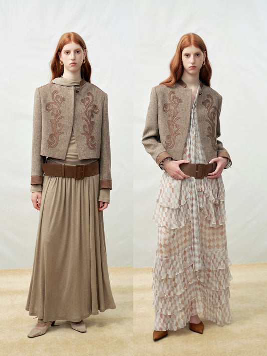 Original Laser Embroidered Patchwork Jacket