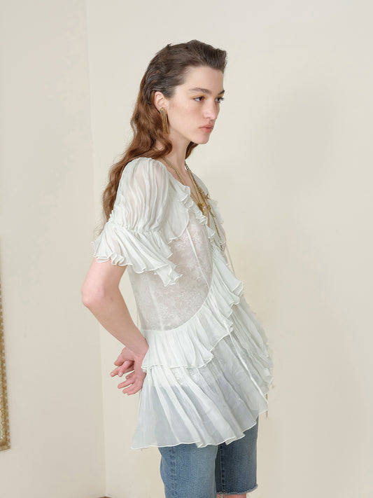 Lace Ruffle Top