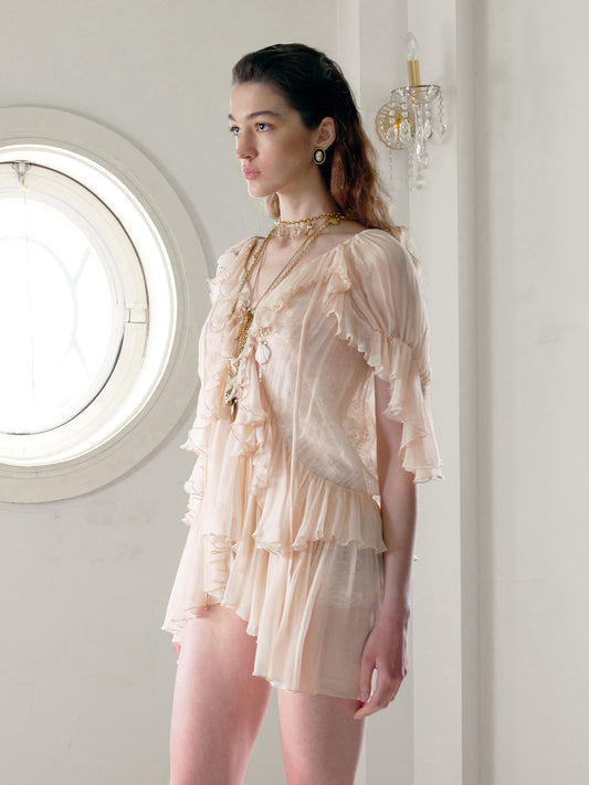 Lace Ruffle Top