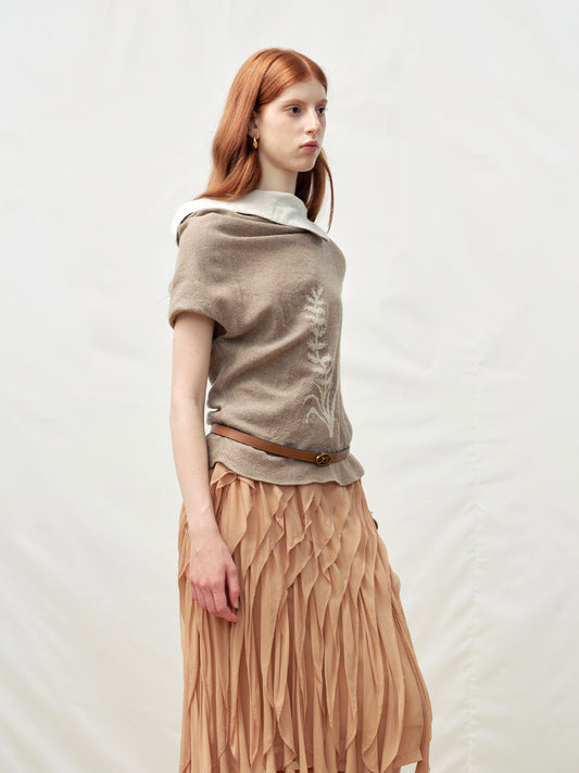 Cross-Stitch Asymmetrical Shoulder Top