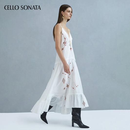 Boho embroidered dress