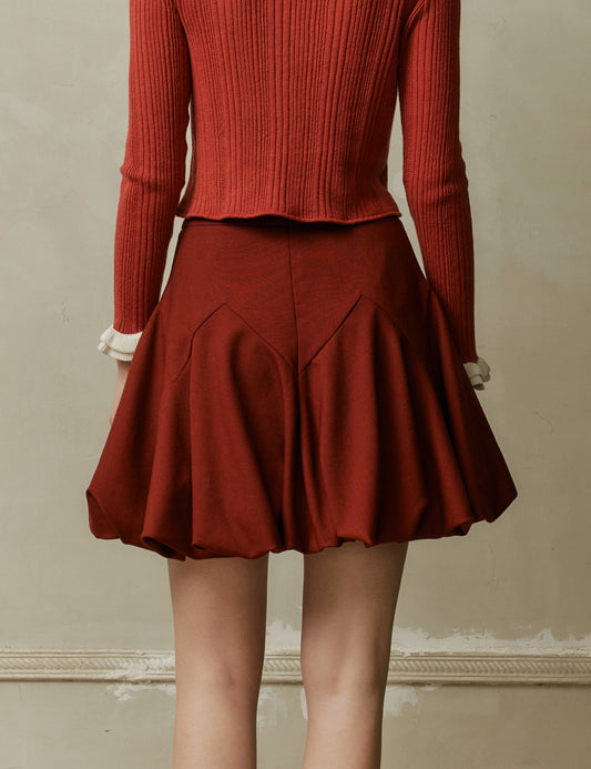 Tulip wool skirt